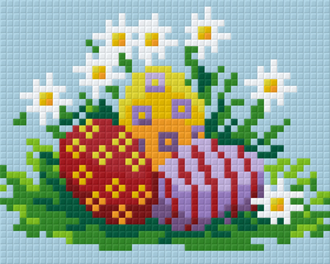 Easter Eggs One [1] Baseplate PixelHobby Mini-mosaic Art Kit image 0